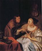 Frans van Mieris Carousing Couple oil on canvas